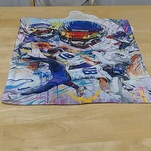 Colorful football theme pillow cover